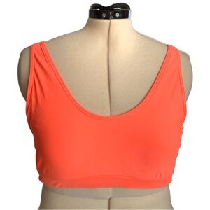 Pink Lily Vibrant Orange Bikini Top